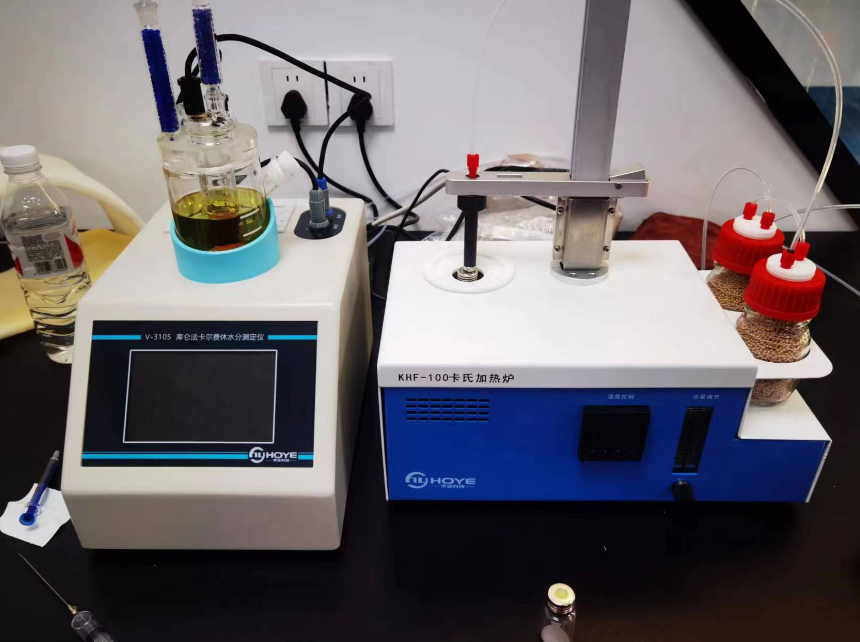 重庆望变电气集团使用我公司V310S-KHF卡尔费休水分测定仪检测