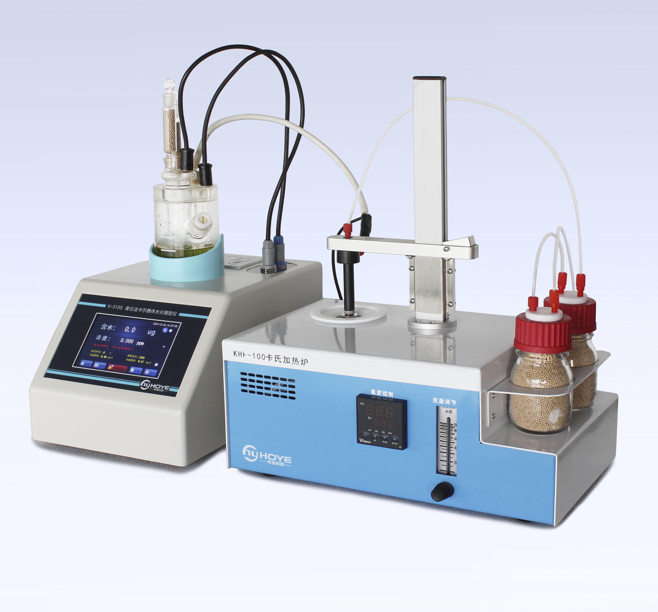V310S-KHF卡尔费休水分测定仪联用卡氏炉检测磷酸铁锂中的水分